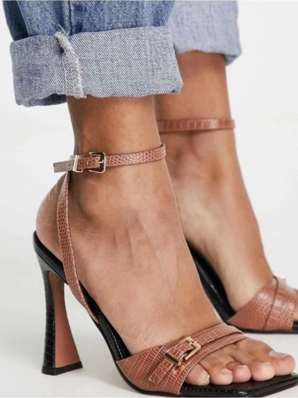 ASOS Tan Strappy High Heel Sandals